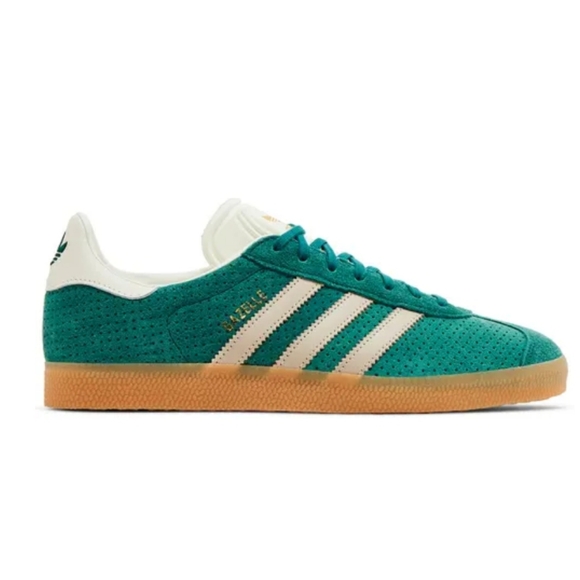 Adidas GAZELLE Originals Suede Collegiate Green/beige Sneakers Unisex size 40 EU - Picture 1 of 12